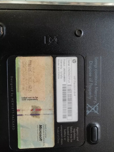 Hp Dv4 2045dx Amd Repuestos O Partes (Usado)