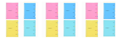 Pack 12 Mini Agenda Con Separadores De Colores Para Notas 