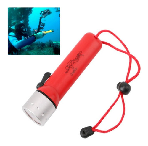 Lanterna De Mergulho Led Pesca Sub Aquatica A Prova D'agua Cor da lanterna Vermelho Cor da luz Branco