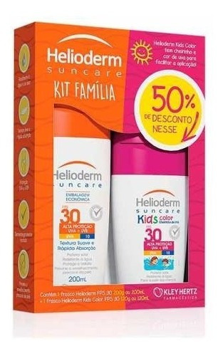 Kit Helioderm Família 1 Fps 30 200ml + 1 Kids Fps 30 120ml