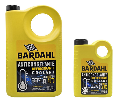 Kit Anticongelante Bardahl Bar543013-bar543037 Litro-garrafa Color Verde Lima