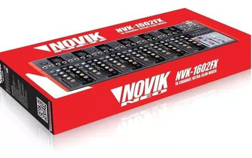 Consola De Audio 12 Canales Novik Neo Nvk-1602fx