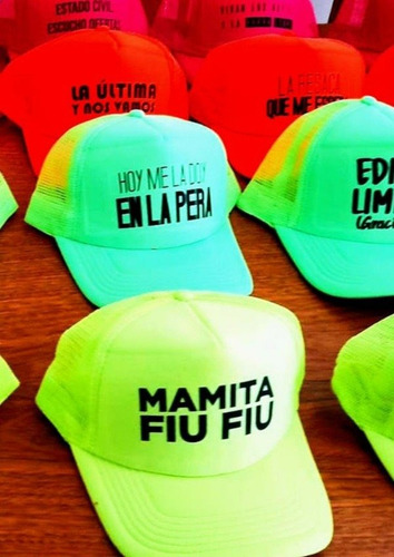 Cotillon Para Fiestas Y Eventos Gorras Con Frases Y Luz Led