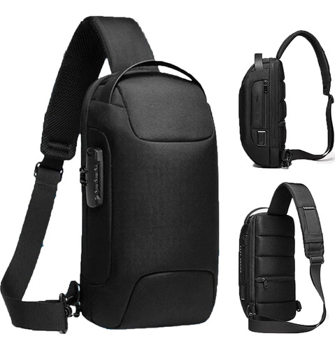 Bolsa Hombro Antirrobo Deportiva Carga Usb Cruzada Material