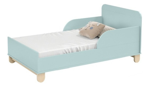 Cuna Colecho Celeste Bebe Laqueada Patas Madera