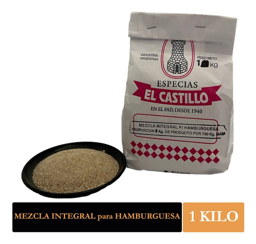 Mezcla Integral Para Hamburguesa El Castillo 1 Kg