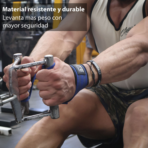 Straps Para Gimnasio, Correas Para Levantamiento De Pesas Color Azul