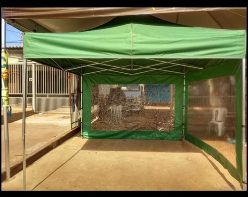 Tenda Sanfonada 3x3 Lona Pvc Maior Durabilidade + 3 Laterais