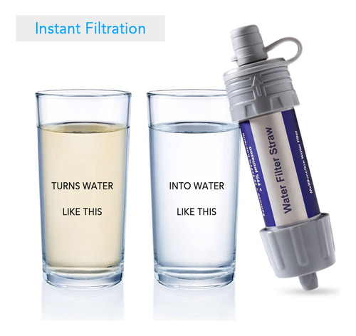 Filtro De Água Straw, 2 Unidades, Purificador De Sistema De