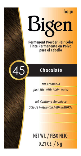 #45 Chocolate Bigen - Polvo Permanente - Paquete De 12