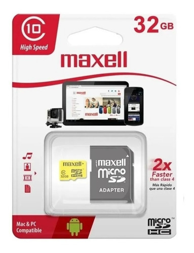 Imagen 2 de 3 de Memoria Microsd 32gb Clase 10. Adaptador 100% Original