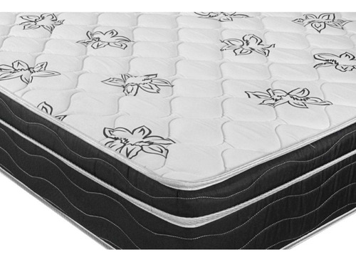 Box Baú Com Colchão Molas Ortobom Physical Nanolastic Casal Cor Branco