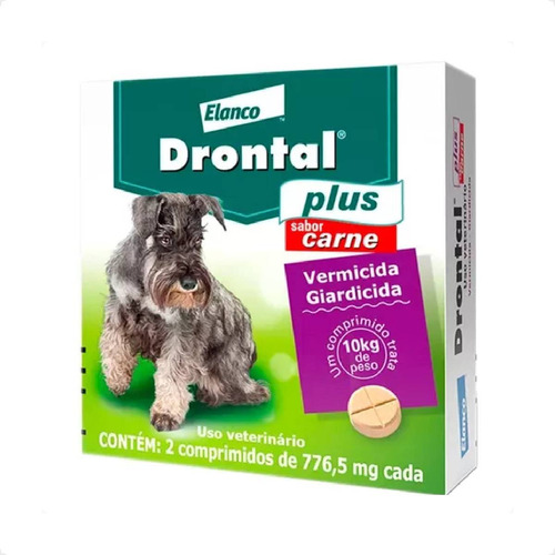 Vermífugo Drontal Plus Para Cães 10kg - 2 Comprimidos