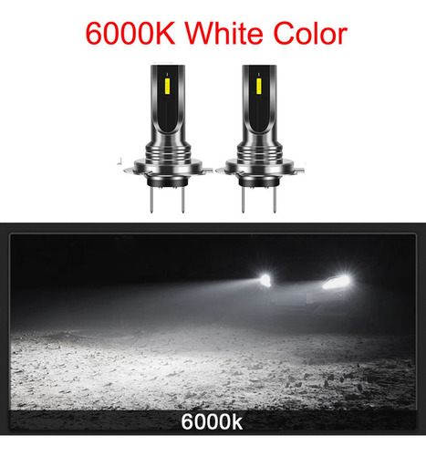 2 Peças De Lâmpadas Led Car H7 Lâmpada Branca 6000k 80w Csp