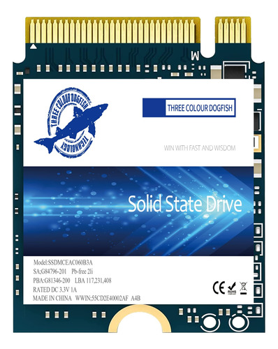 Dogfish M.2 2230 Ssd 256gb Nvme Pcie Gen 3.0x4 Unidad Intern