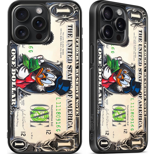 Funda Un Dolar 1 Billete Tio Rico Mc Pato Dinero Millonario Negro Iphone 7