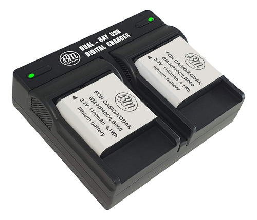 Bm Premium Paquete De 2 Baterías Lb-060 Y Cargador De Bate.