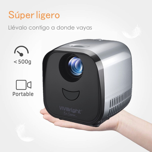 Imagen 4 de 10 de Mini Proyector Cañon Portátil Led 500 Lumens 110 Pulgadas Vga Hdmi Hd Multipuertos