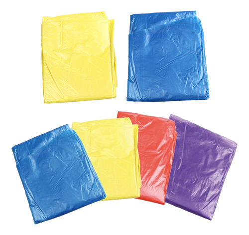 Poncho De Emergencia Desechable Para Adultos De 6 Piezas, Co