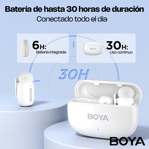 Microfone sem fio USB C para iPhone Boya com inteligência artificial