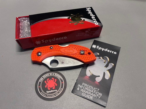 Spyderco Navaja Dragonfly 2 Frn Naranja Hoja Lisa Edc Naranja