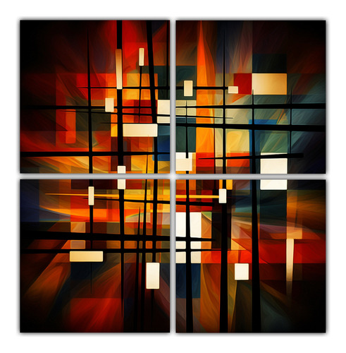 100x100cm Cuadro Decorativo Abstracto Formas Simples Ambient