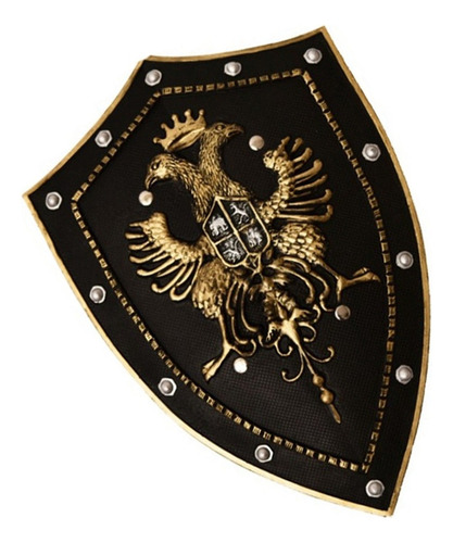 Doble Águilas Medieval Escudo De Batalla Para Recreación Lar