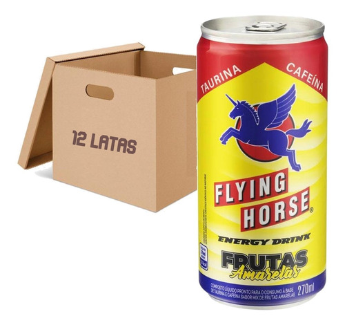 Energético Flying Horse Frutas Amarelas 270ml (12 Latas)