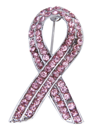 Rhinestone Brillante Cinta Rosada Conciencia Del Cáncer De