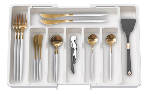 Organizador De 8 Cubiertos,bandeja Extensible Para Cubiertos