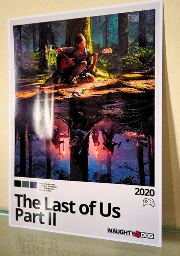 Poster The Last Of Us Part 2 Ii - Jogo Retro A4 Minimalista