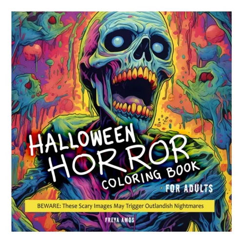 Libro: Libro De Colorear De Terror De Halloween Para Adultos