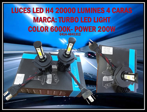 Luces Led H4 20.000 Lumenes Turbo Led Light