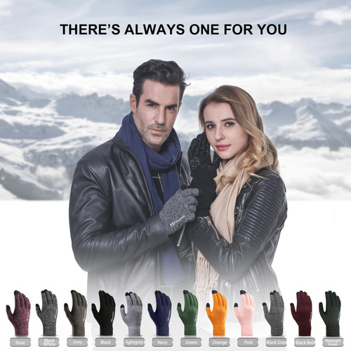 Guantes De Invierno Trendoux Térmicos Pantalla Táctil Para H Color Diseño De La Tela