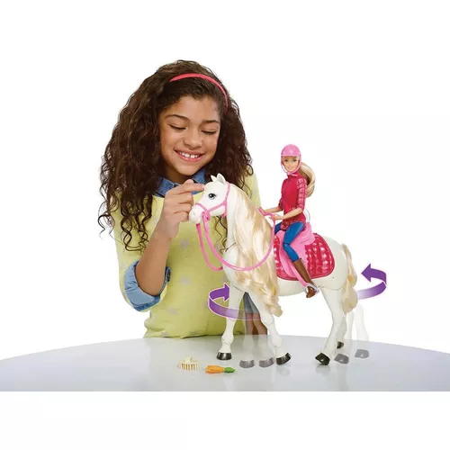 BARBIE FAMILY MATTEL COM CAVALO ARTICULADO EM BOM ESTAD