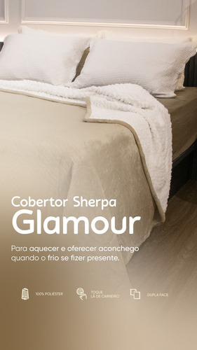 Cobertor De Sherpa Appel Glamour Solteiro 150x210 Cm Coberdr