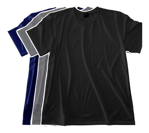 Kit 3 Camiseta Plus Size Extra Grande Gg A G8 Unissex Casual