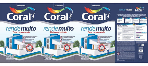 Tinta Coral Rende Muito Fosca Interna Externa 16l