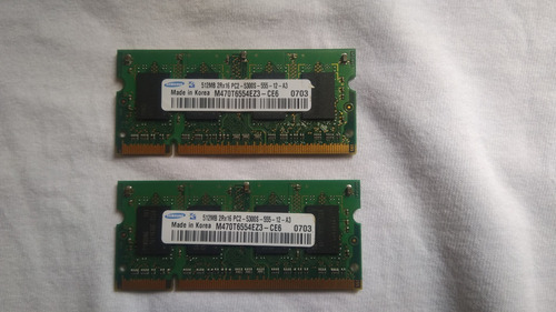 Memoria Ram 1gb Ddr2 Pc2-5300s (512mb X 2)