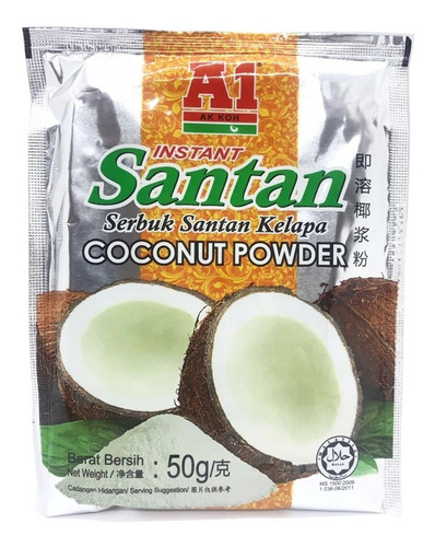 Coco En Polvo Santan X 50 Gr Saludable Malasia