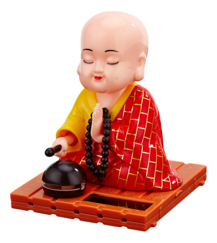 Estatuilla Little Monk Solar Dance Toys S, color rojo
