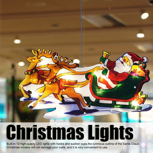 Luces Navideñas Led Con Ventosa Para Colgar En La Ventana