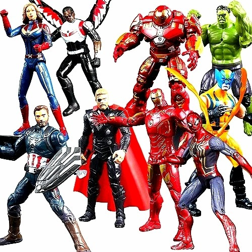 Muñecos Articulados Avengers Superheroes Hulk.. Iron. Hulkbu