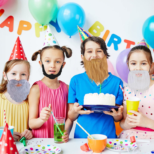 Juego De 6 Barbas Y Bigotes Falsos Para Halloween