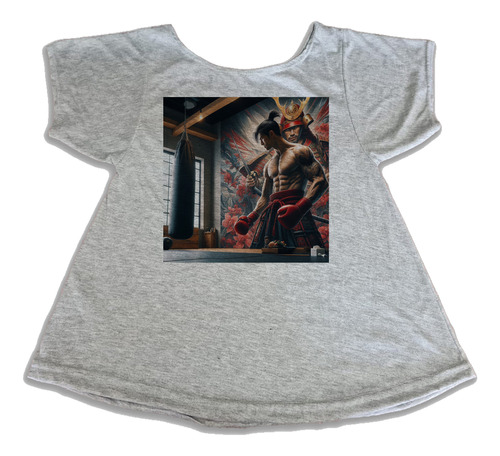 Musculosa Dama Samurai Boxeador Estilo Videojuego Bolsa