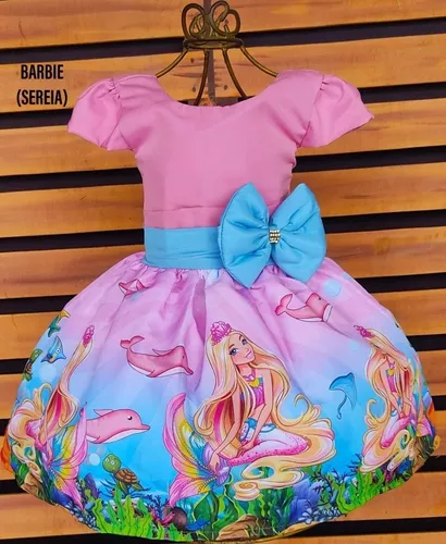Vestido Barbie Sereia