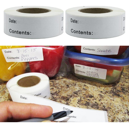 . 2pcs 250x Etiquetas De Almacenamiento De Alimentos En En