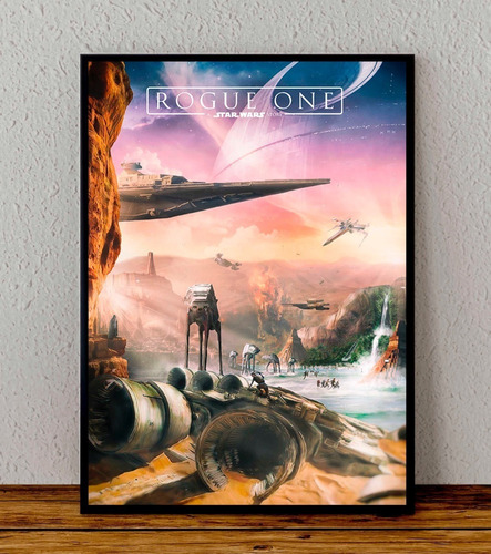 Cuadro 33x48 Poster Enmarcado Star Wars Rogue One Pelicula 1
