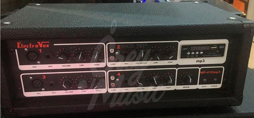 Electrovox Mp412 Mp3 Usb Consola Potenciada Cabezal 120w