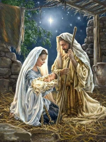 C Diamante Jesus, Desenho Decorativo Em Ponto Cruz, 40 X 60